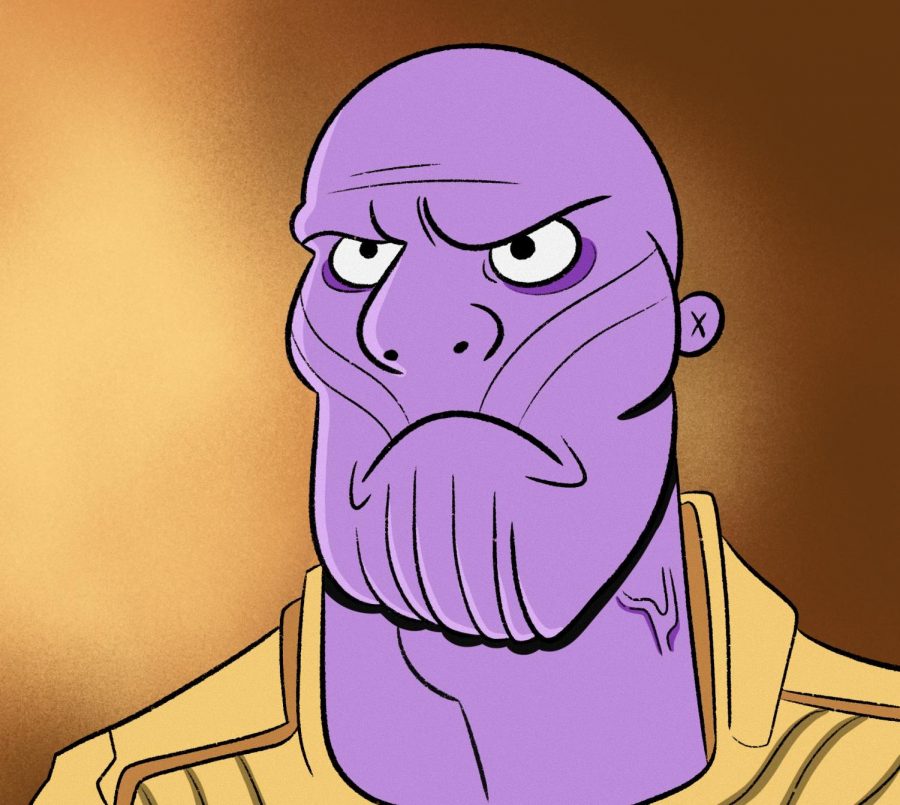Artistic rendering of Thanos by Amelia Barnum.