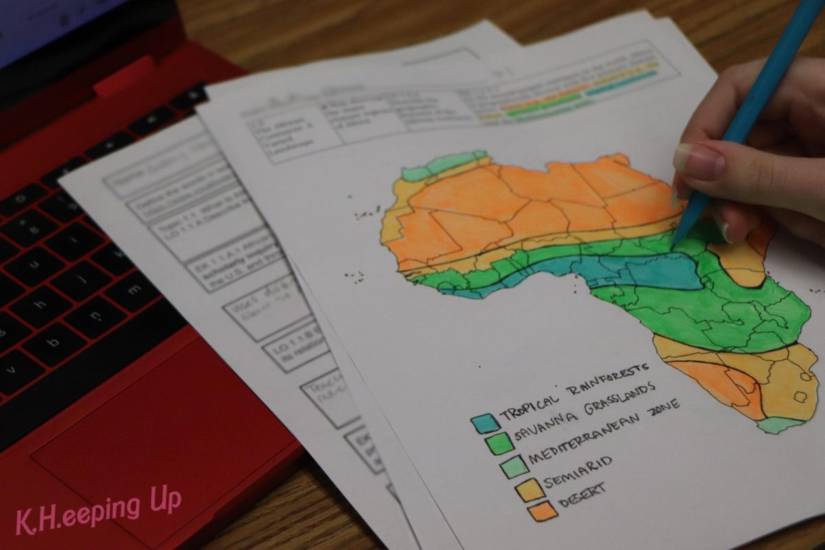 An AP African American Studies assignment has students divide up parts of the African continent into its temperate regions. 
