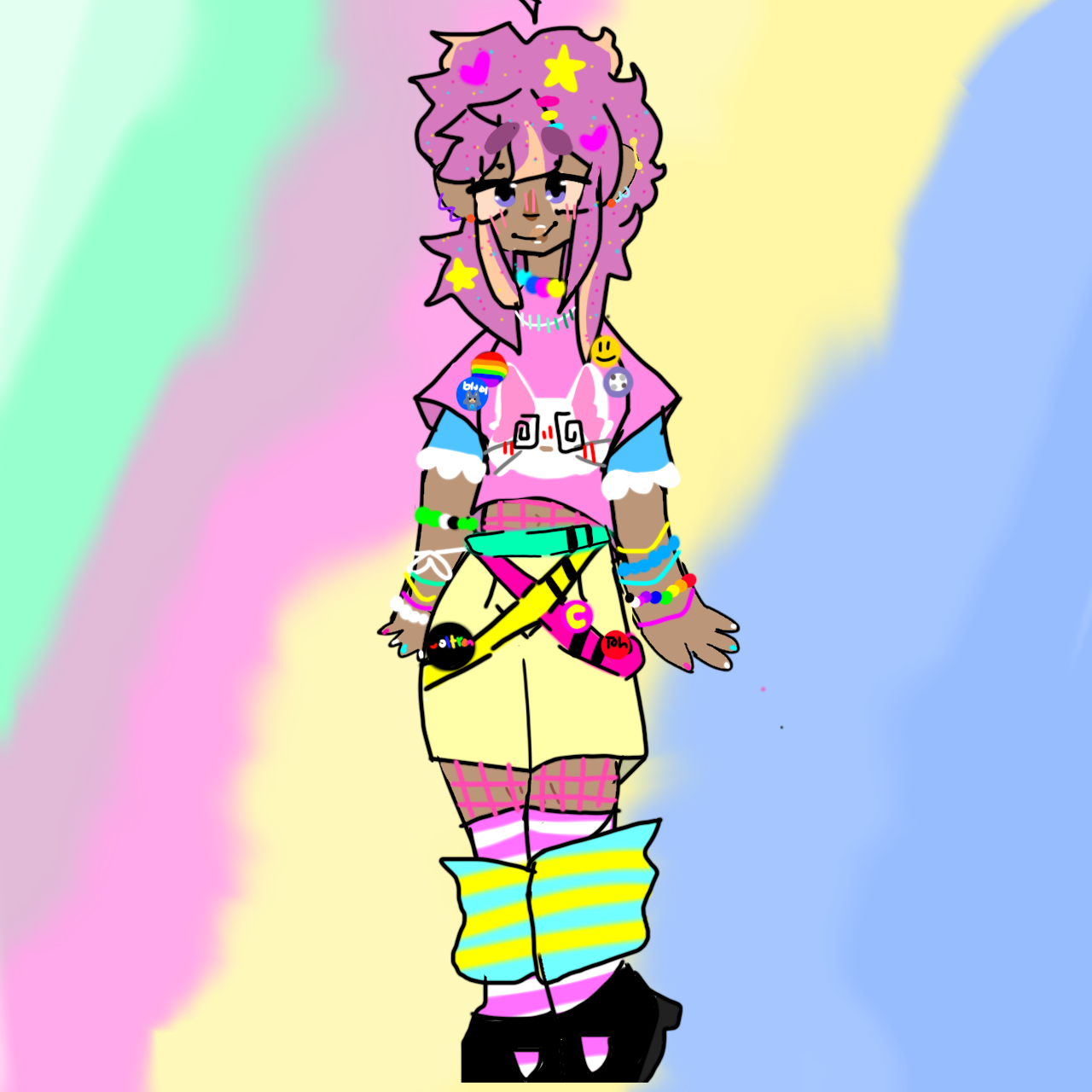 A representation of Decora/Harajuku fashion that is worn all around the world. 