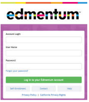 The Edmentum login page for CCSDs newly implemented learning tool for students. 
