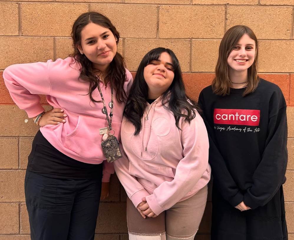 Vegas Rincon, Makayla Rivas, and Madison Morseburg, Vocal majors who performed in the winter concert with Canatre. 