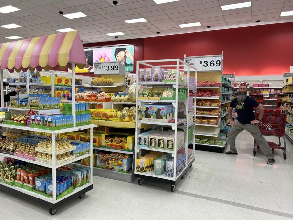 The Easter section at Target has many candies to choose from.