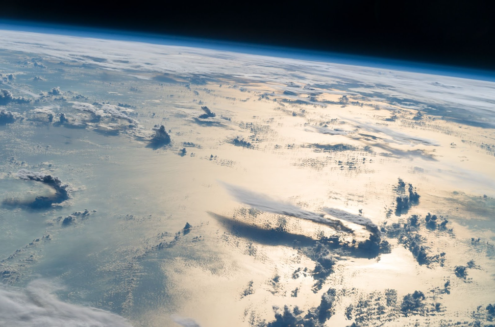 Wikipedia Commons: Cloudscape over the Philippine Sea, NASA. A photograph of the Philippine Sea taken by an astronaut from the International Space Station on June 25, 2016.
