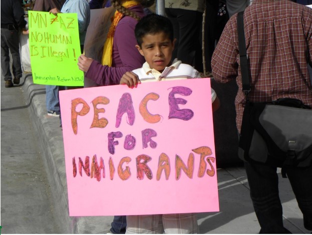 "Minneapolis protest against Arizona immigrant law SB 1070" by Fibonacci Blue is licensed under CC BY 2.0.