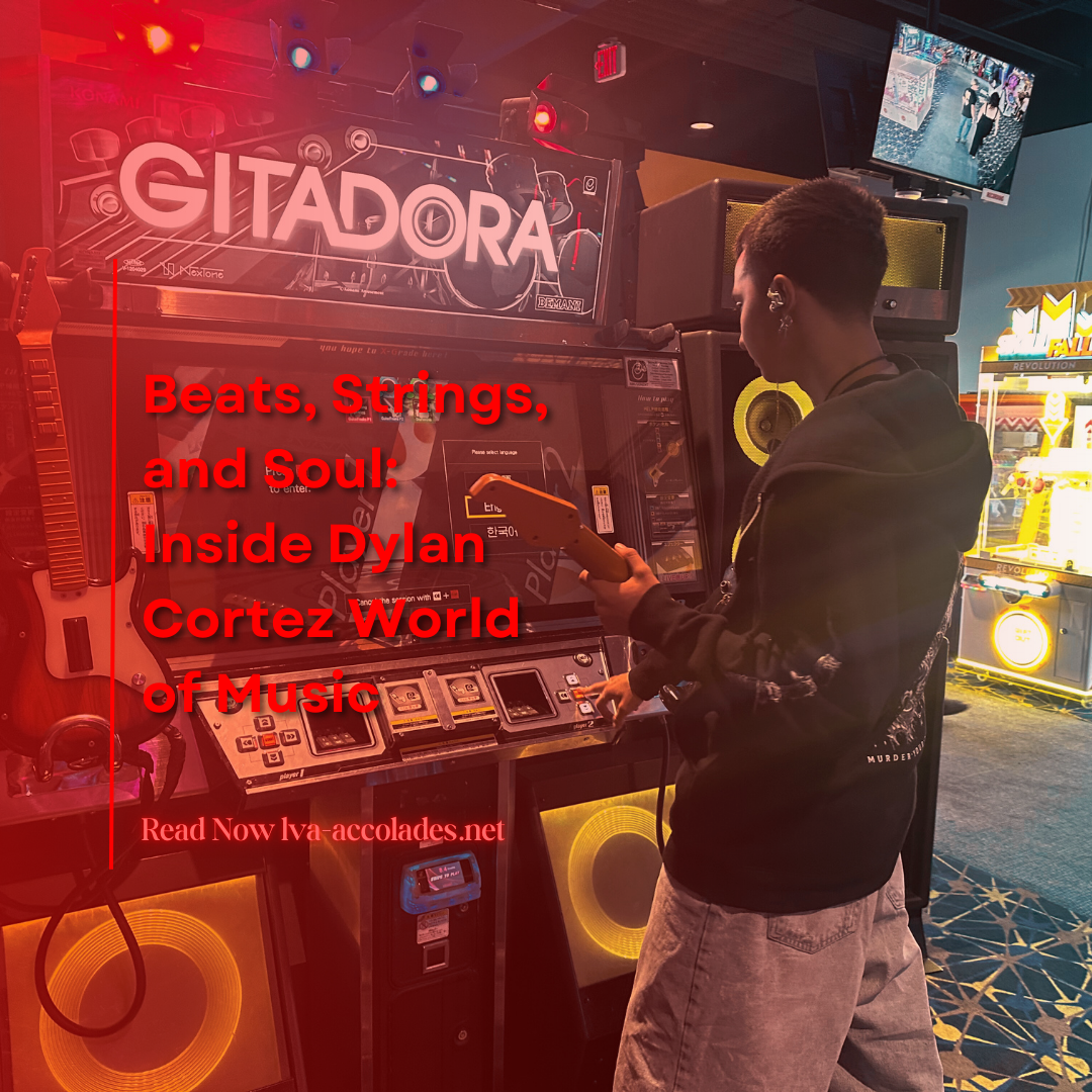 Photograph of Dylan Cortez in an arcade. 