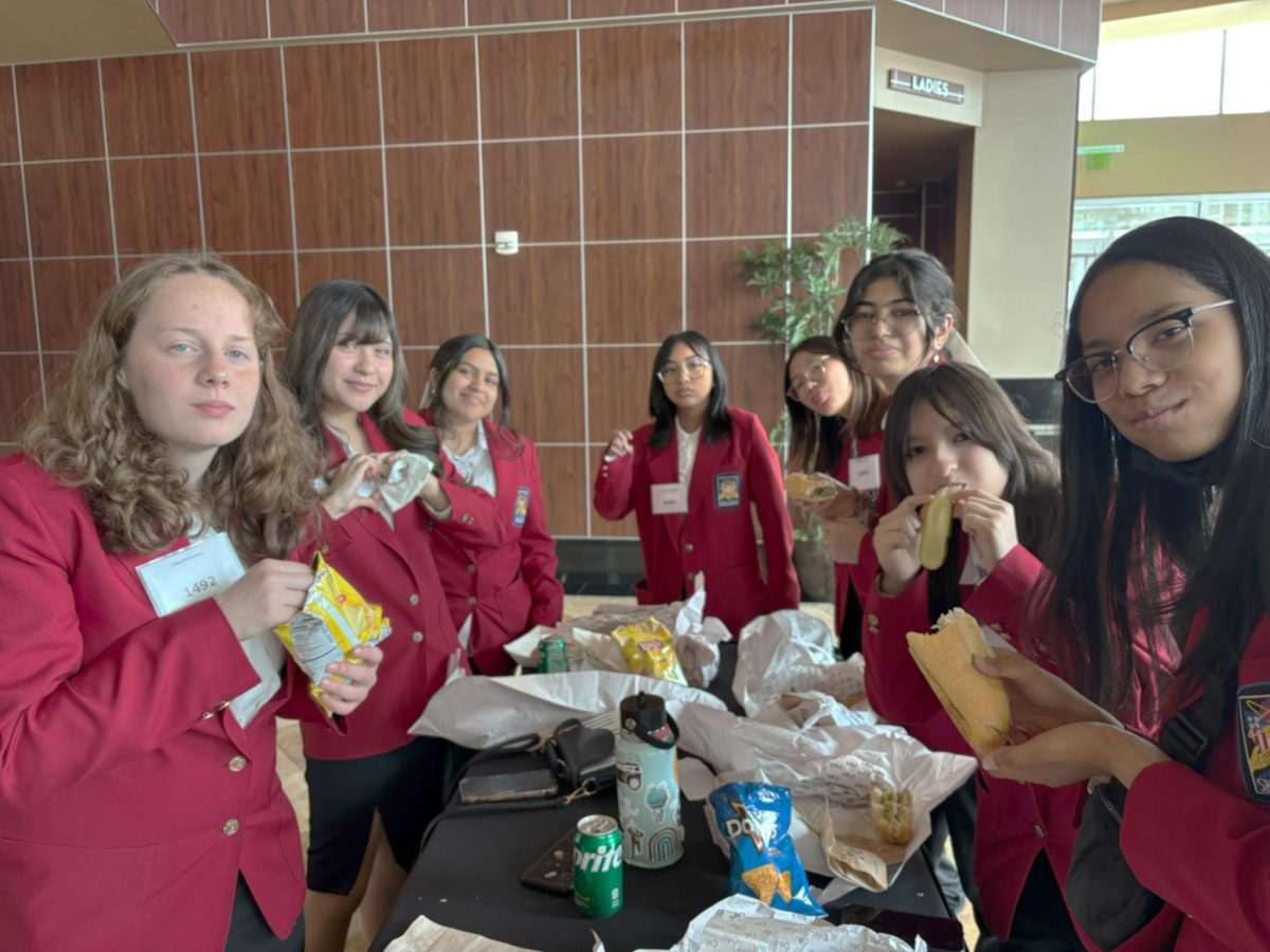 During competition lunch

