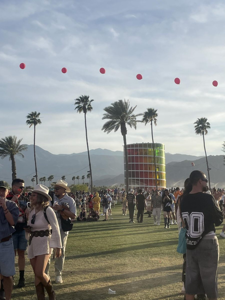 Rainbow Tower and Coachella skyline