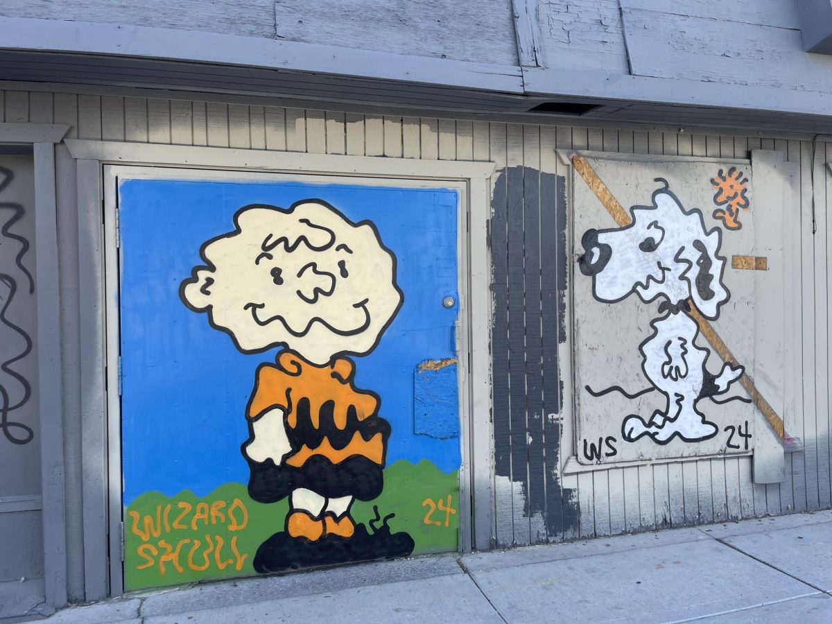 Cartoon character graffiti_mural