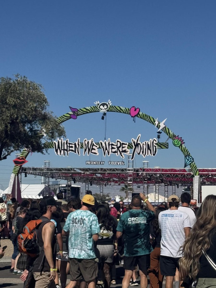 The ‘When We Were Young’ sign at the entrance of the festival.
